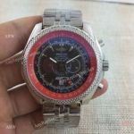 Fake Breitling Bentley Continental GT3 Stainless Steel Black Chronograph w/ Red Inner Wrist Watch